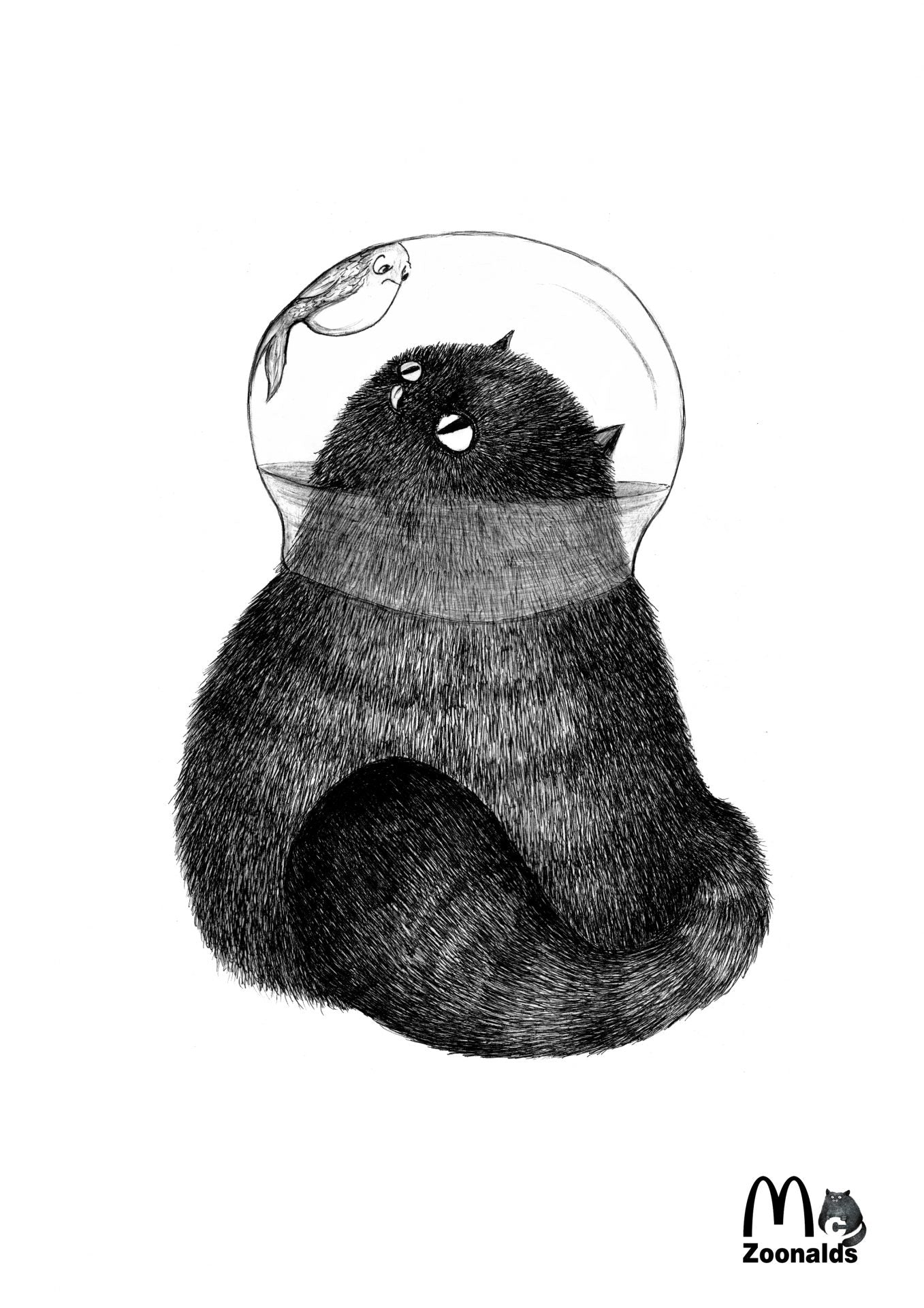 Fishbowl Cat - Bag