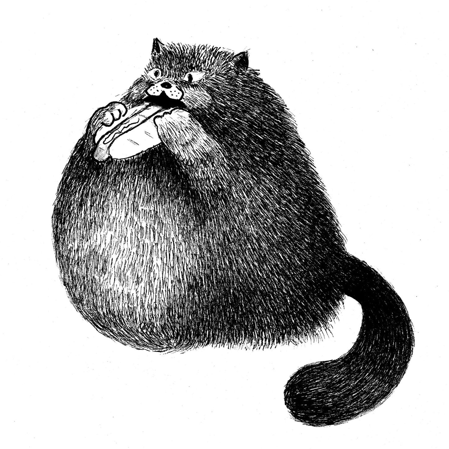 Eating Cat - T-shirt