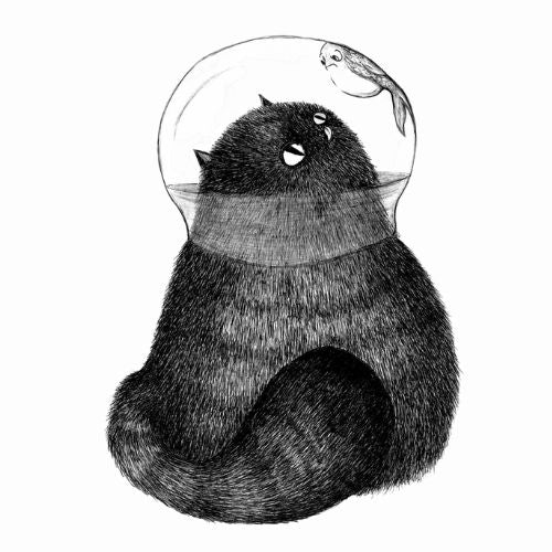Fishbowl Cat - T-shirt